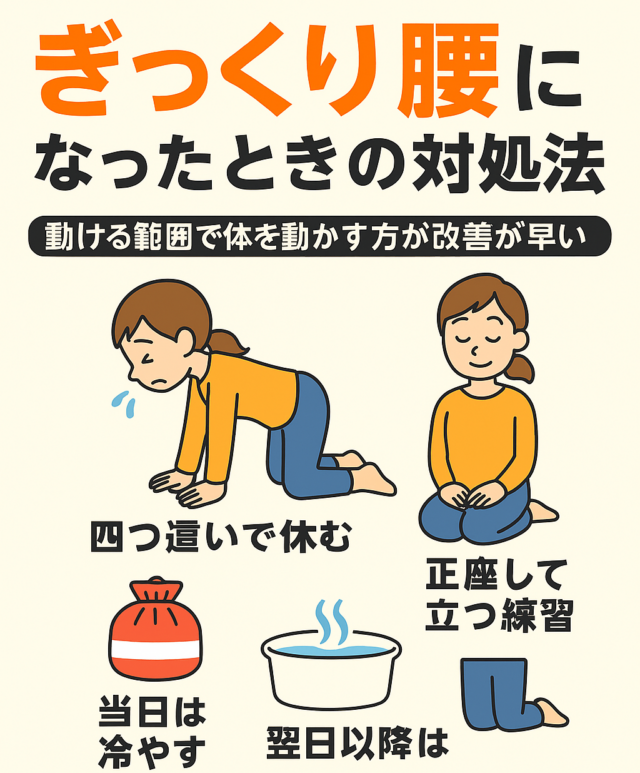 ぎっくり腰になったときの正しい対処法