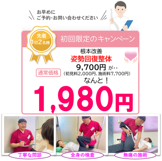 初回限定キャンペーン　9,700円が1,980円