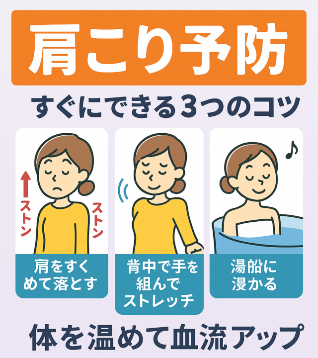 💪肩こり予防のコツ