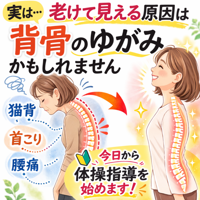拭けて見える原因は背骨の歪み