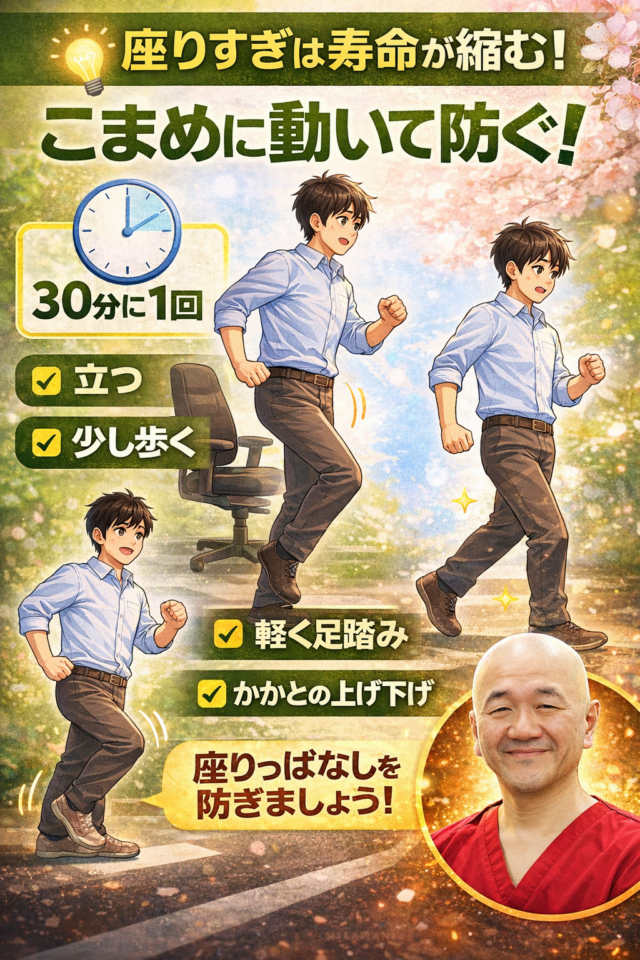 座りすぎは寿命が縮む