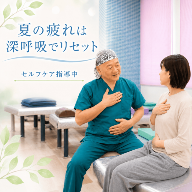 ゆっくり大きな深呼吸