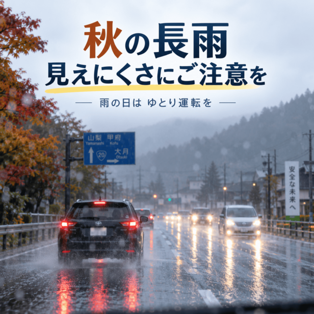 秋の長雨、見えにくさにご注意を
